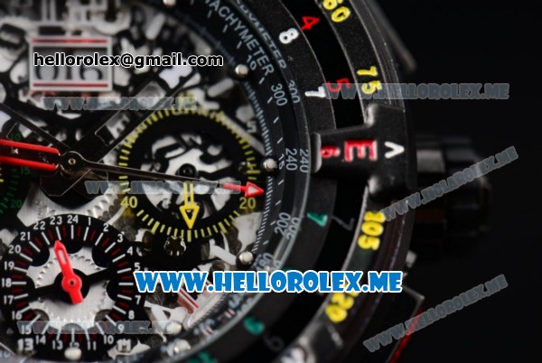 Richard Mille RM 60-01 Asia 2813 Automatic PVD Case with Skeleton Dial and Black Rubber Strap PVD Bezel (EF) - Click Image to Close